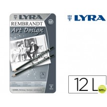 LAPICES DE GRAFITO LYRA REMBRAND ART DESIGN CAJA DE 12 GRADUACIONES 6B-5B-4B-3B 2B-B-HB-F-H-2H-3H-4H
