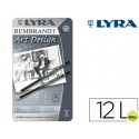 LAPICES DE GRAFITO LYRA REMBRAND ART DESIGN CAJA DE 12 GRADUACIONES 6B-5B-4B-3B 2B-B-HB-F-H-2H-3H-4H
