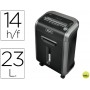DESTRUCTORA DE DOCUMENTOS FELLOWES PS-79Ci CAPACIDAD DE CORTE 14 H DESTRUYE GRAPAS CLIPS Y CD
