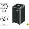 DESTRUCTORA DE DOCUMENTOS FELLOWES 225Ci CAPACIDAD DE CORTE 20 H DESTRUYE GRAPAS CLIPS CD Y TARJETAS