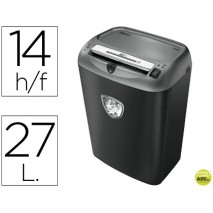 DESTRUCTORA DE DOCUMENTOS FELLOWES PS-70S CAPACIDAD DE CORTE 14 H DESTRUYE GRAPAS CLIPS TARJETAS Y C
