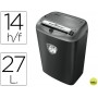 DESTRUCTORA DE DOCUMENTOS FELLOWES PS-70S CAPACIDAD DE CORTE 14 H DESTRUYE GRAPAS CLIPS TARJETAS Y C