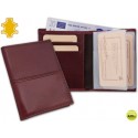 CARTERA DE BOLSILLO CON TARJETERO Y BILLETERO FABRICADO EN PIEL 10,3X7,8 CM