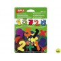 GOMETS ESCOLAR PRE-CORTADOS -NUMEROS 0-9 REMOVIBLE BOLSA DE 150 GOMETS