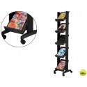 EXPOSITOR FASTPAPERFLOW DE SUELO MOVIL 5 ESTANTES DE 275X327MM COLOR NEGRO TAMAÑO DEL EXPOSITOR 350X