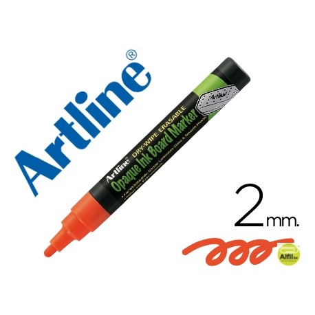 ROTULADOR ARTLINE PIZARRA VERDE NEGRA EPW-4 NA COLOR NARANJA BOLSA DE 4 ROTULADORES