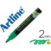 ROTULADOR ARTLINE PIZARRA VERDE NEGRA EPW-4 VE-GR COLOR VERDE FLUORESCENTE BOLSA DE 4 ROTULADORES