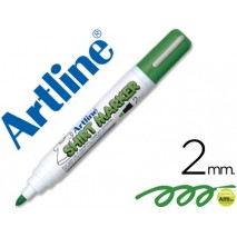 ROTULADOR ARTLINE CAMISETA EKT-2 VERDE PUNTA REDONDA 2 MM PARA USO EN CAMISETAS