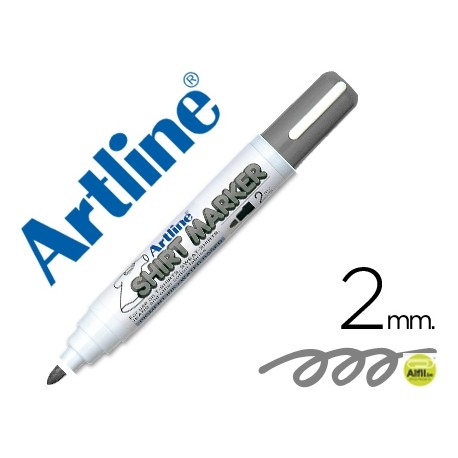 ROTULADOR ARTLINE CAMISETA EKT-2 GRIS PUNTA REDONDA 2 MM PARA USO EN CAMISETAS