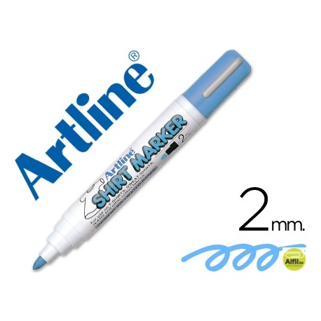 ROTULADOR ARTLINE CAMISETA EKT-2 CELESTE PUNTA REDONDA 2 MM PARA USO EN CAMISETAS