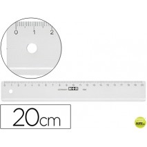 REGLA MOR 20 CM PLASTICO TRANSPARENTE