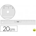 REGLA MOR 20 CM PLASTICO TRANSPARENTE