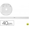 REGLA MOR 40 CM PLASTICO TRANSPARENTE