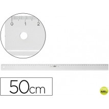 REGLA MOR 50 CM PLASTICO TRANSPARENTE