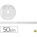REGLA MOR 50 CM PLASTICO TRANSPARENTE