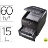 DESTRUCTORA DE DOCUMENTOS REXEL AUTO+ 60X CAPACIDAD DE CORTE 60 H DESTRUYE GRAPAS Y TARJETAS