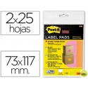 ETIQUETA ADHESIVA POST-IT SUPER STICKY REMOVIBLE PACK DE 1 BLOC ROSA Y 1 NARANJA 73X117 MM