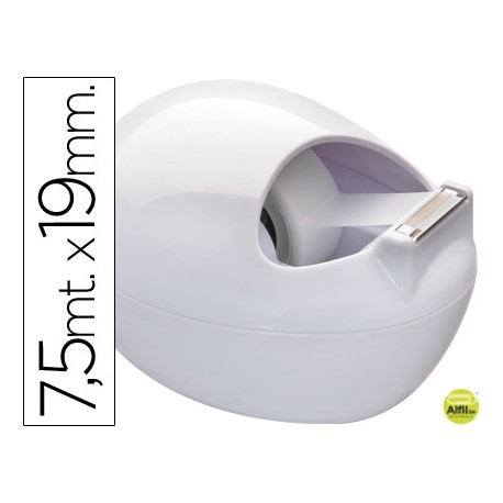 PORTARROLLOS SOBREMESA SCOTCH COLOR BLANCO C-36 KARIM DE 7,5 MT X 19 MM INCLUYE ROLLO DE CINTA MAGIC