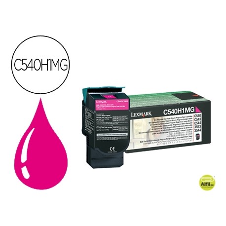 TONER LEXMARK C54X / X54X C540H1MG MAGENTA RETORNABLE -2000 PAG- ALTA CAPACIDAD