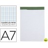 BLOC NOTAS LIDERPAPEL CUADRO 4 MM A7 80 HOJAS 60 G/M2 PERFORADO SIN TAPA