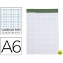BLOC NOTAS LIDERPAPEL CUADRO 4 MM A6 80 HOJAS 60 G/M2 PERFORADO SIN TAPA