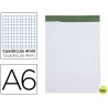 BLOC NOTAS LIDERPAPEL CUADRO 4 MM A6 80 HOJAS 60 G/M2 PERFORADO SIN TAPA