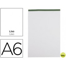 BLOC NOTAS LIDERPAPEL LISO A6 80 HOJAS 60 G/M2 PERFORADO SIN TAPA