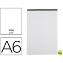 BLOC NOTAS LIDERPAPEL LISO A6 80 HOJAS 60 G/M2 PERFORADO SIN TAPA
