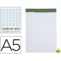 BLOC NOTAS LIDERPAPEL CUADRO 4 MM A5 80 HOJAS 60 G/M2 PERFORADO SIN TAPA
