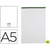 BLOC NOTAS LIDERPAPEL LISO A5 80 HOJAS 60 G/M2 PERFORADO SIN TAPA