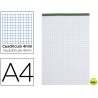 BLOC NOTAS LIDERPAPEL CUADRO 4 MM A4 80 HOJAS 60 G/M2 PERFORADO SIN TAPA