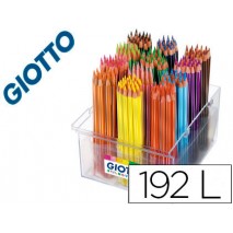 LAPICES DE COLORES GIOTTO STILNOVO SCHOOLPACK 16 UNIDADES POR 12 COLORES SURTIDOS