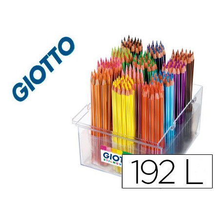 LAPICES DE COLORES GIOTTO STILNOVO SCHOOLPACK 16 UNIDADES POR 12 COLORES SURTIDOS