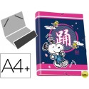 CARPETA LIDERPAPEL CLASIFICADORA 12 DEPARTAMENTOS FANTASIA CARTON FORRADO SOLAPA SNOOPY GOOD