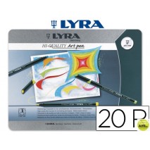 ROTULADOR LYRA HI-QUALITY ART PEN DE 20 COLORES -CAJA METAL