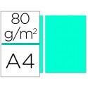 PAPEL COLOR LIDERPAPEL DIN-A4 80 GRAMOS AZUL TURQUESA PAQUETE DE 100 HOJAS