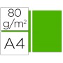 PAPEL COLOR LIDERPAPEL DIN-A4 80 GRAMOS VERDE INTENSO PAQUETE DE 100 HOJAS