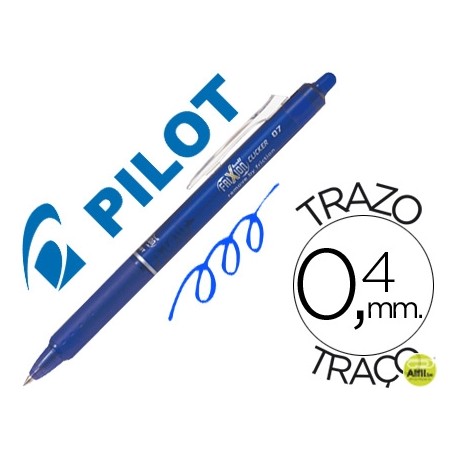 BOLIGRAFO PILOT FRIXION CLICKER BORRABLE 0,7 MM COLOR AZUL