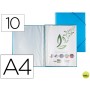 CARPETA LIDERPAPEL ESCAPARATE CON ESPIRAL 10 FUNDAS POLIPROPILENO DIN A4 AZUL