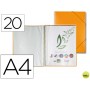 CARPETA LIDERPAPEL ESCAPARATE CON ESPIRAL 20 FUNDAS POLIPROPILENO DIN A4 NARANJA
