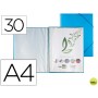 CARPETA LIDERPAPEL ESCAPARATE CON ESPIRAL 30 FUNDAS POLIPROPILENO DIN A4 AZUL