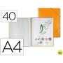 CARPETA LIDERPAPEL ESCAPARATE CON ESPIRAL 40 FUNDAS POLIPROPILENO DIN A4 NARANJA