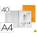 CARPETA LIDERPAPEL ESCAPARATE CON ESPIRAL 40 FUNDAS POLIPROPILENO DIN A4 NARANJA