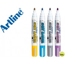 ROTULADOR ARTLINE CAMISETA EKT-2 AMARILLO,GRIS,CELESTE Y VIOLETA PUNTA REDONDA 2 MM USO EN CAMISETA