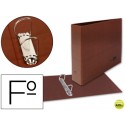 CARPETA DE 2 ANILLAS 25MM MIXTAS LIDERPAPEL FOLIO APAISADO CARTON CUERO FORRADO