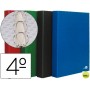 CARPETA DE 4 ANILLAS 25MM REDONDAS LIDERPAPEL CUARTO CARTON FORRADO PAPER COAT 4 COLORES SURTIDOS