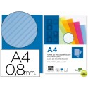 TAPA ENCUADERNACION LIDERPAPEL POLIPROPILENO ONDULADO A4 0.8MM AZUL