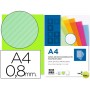 TAPA ENCUADERNACION LIDERPAPEL POLIPROPILENO ONDULADO A4 0.8MM VERDE