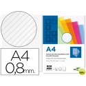 TAPA ENCUADERNACION LIDERPAPEL POLIPROPILENO ONDULADO A4 0.8MM TRANSPARENTE