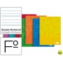 BLOC ESPIRAL LIDERPAPEL FOLIO WRITE TAPA CARTONCILLO 80H 60G RAYADO MONTESSORI CON MARGEN. COLORES S
